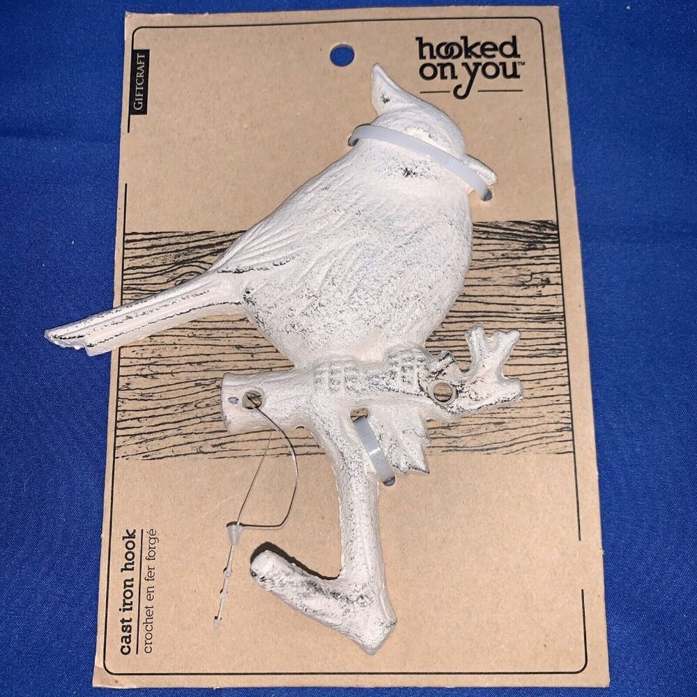 Hooked On You White Cast Iron Bird Wall Hook